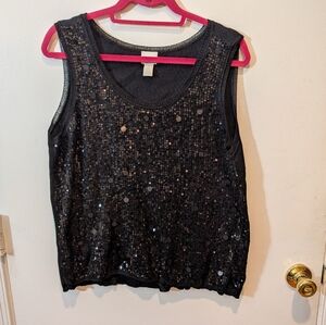 Chico's Sequin Dress Tank Top. Chicos Size 3 (Equivalent To XL)
